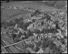 Lancaster Castle and the Priory and Parish Church of St Mary, Lancaster, Lancashire, c1930s. Creator: Arthur William Hobart