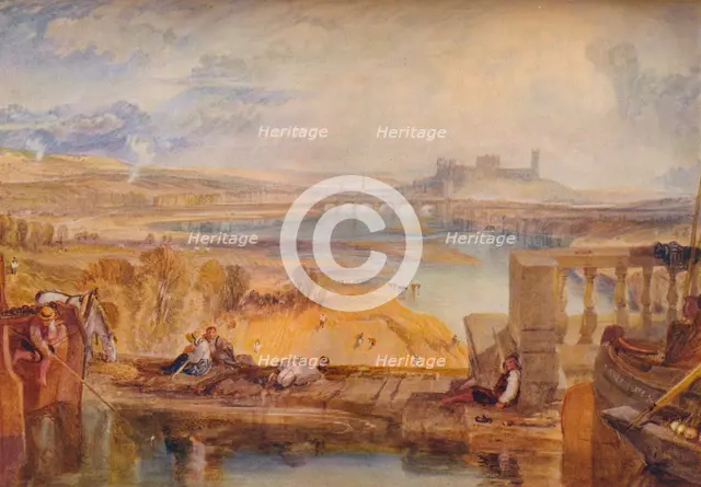'Lancaster, from the Aqueduct Bridge', c1825. Artist: JMW Turner.