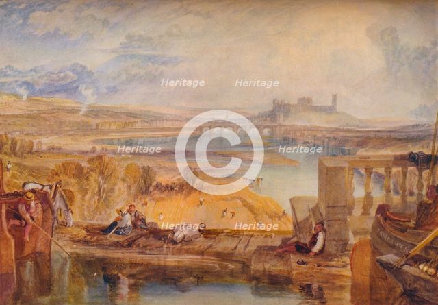 'Lancaster, from the Aqueduct Bridge', c1825. Artist: JMW Turner.