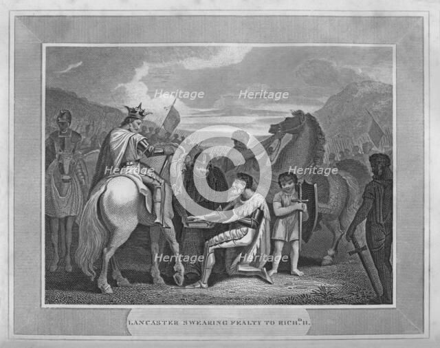 'Lancaster Swearing Fealty to Richard II', 1838. Artist: Unknown.