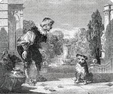 Lance Reproving his Dog - left unfinished by the late Sir A. W. Calcott..., 1850. Creator: Unknown