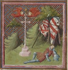 Lancelot at the Chapel of the Holy Grail, 15th century. Creator: Anonymous