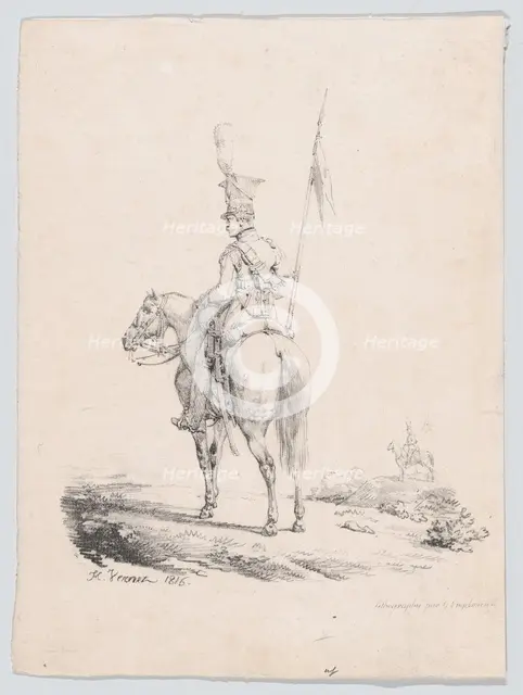 Lancer, 1816. Creator: Émile Jean-Horace Vernet.