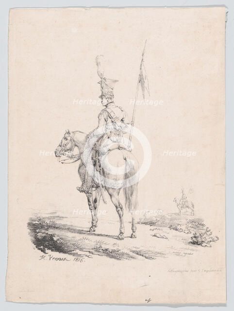Lancer, 1816. Creator: Émile Jean-Horace Vernet.