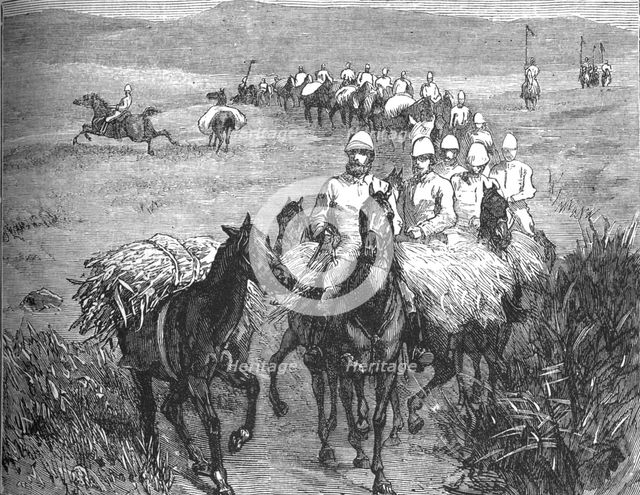 'Lancers Returning from a Foray', c1880. Artist: Unknown.