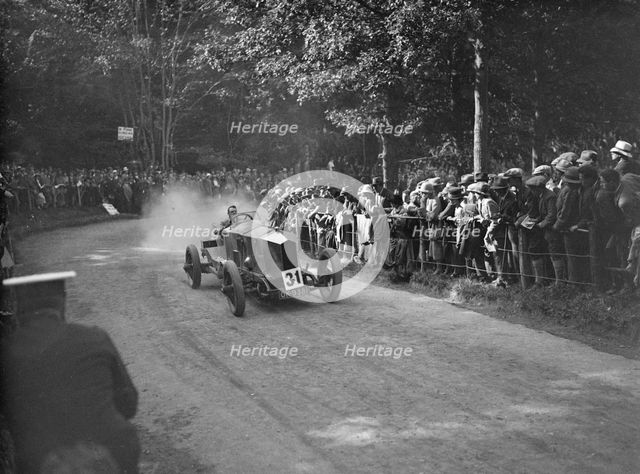 Lanchester 40-50 hp of AJW Millership at the MAC Shelsley Walsh Hillclimb, Worcestershire, 1923. Artist: Bill Brunell.