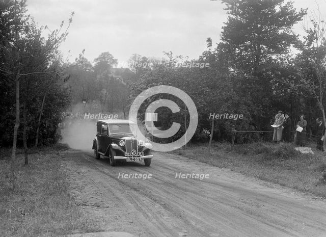 Lancia Augusta saloon, Bugatti Owners Club Hill Climb, Chalfont St Peter, Buckinghamshire, 1935. Artist: Bill Brunell.