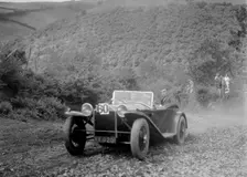 Lancia Lambda open tourer at the Mid Surrey AC Barnstaple Trial, Beggars Roost, Devon, 1934. Artist: Bill Brunell