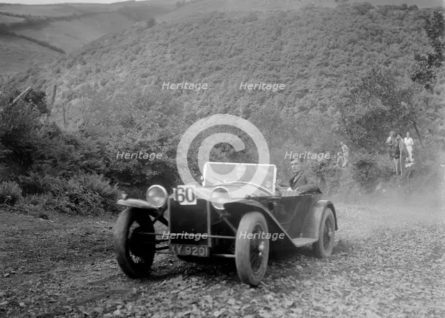 Lancia Lambda open tourer at the Mid Surrey AC Barnstaple Trial, Beggars Roost, Devon, 1934. Artist: Bill Brunell.