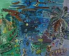L'ancien casino de Nice, de nuit (The old casino in Nice at night), c1947. Creator: Dufy, Raoul (1877-1953)
