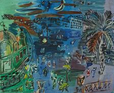 L'ancien casino de Nice, de nuit (The old casino in Nice at night), c1947. Creator: Dufy, Raoul (1877-1953)