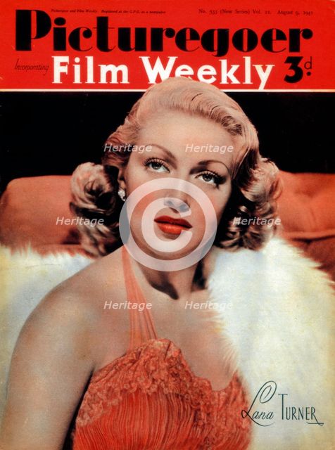 Lana Turner (1921-1995), American actress, 1941. Artist: Unknown