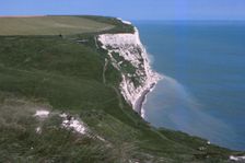 Langdon Bay and Cliffs, east of Dover Harbour, Dover, Kent, 20th century. Artist: CM Dixon