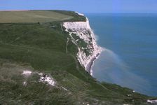 Langdon Bay and Cliffs, east of Dover Harbour, Dover, Kent, 20th century. Artist: CM Dixon