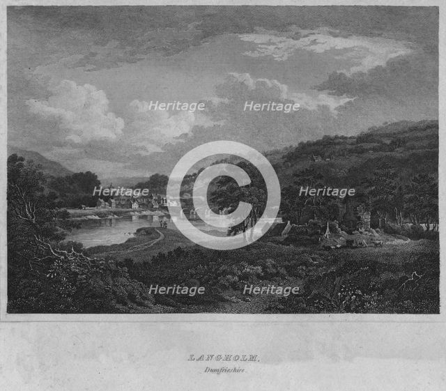 'Langholm, Dumfrieshire', 1814. Artist: John Greig.