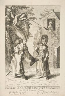 L'Anglais a la Promenade Tout Déconcerté, 1720-75. Creator: Unknown