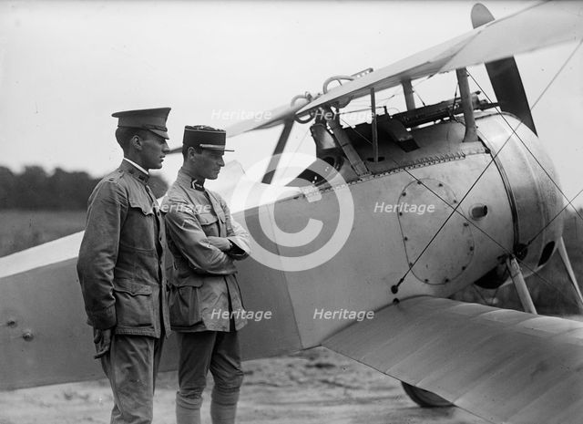 Langley Field, Va. - French Nieuport Plane, Type 17, with Capt. J.C. Bartolf And Lt. E..., 1917. Creator: Harris & Ewing.