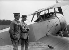 Langley Field, Va. - French Nieuport Plane, Type 17, with Capt. J.C. Bartolf And Lt. E..., 1917. Creator: Harris & Ewing