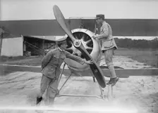 Langley Field, Va. - French Nieuport Plane, Type 17, with Capt. J.C. Bartolf And Lt.E..., 1917. Creator: Harris & Ewing