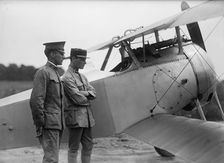 Langley Field, Va. - French Nieuport Plane, Type 17, with Capt. J.C. Bartolf And Lt. E..., 1917. Creator: Harris & Ewing