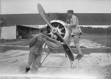 Langley Field, Va. - French Nieuport Plane, Type 17, with Capt. J.C. Bartolf And Lt.E..., 1917. Creator: Harris & Ewing