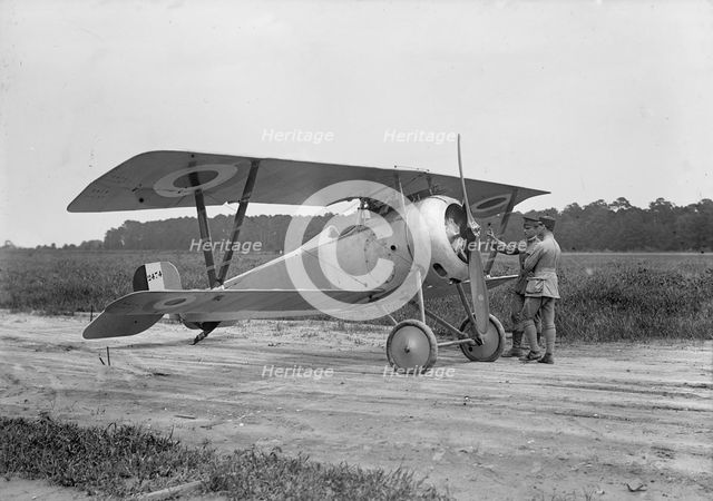 Langley Field, Va. - French Nieuport Plane, Type 17, with Lt., E. Lemaitre And Capt. J.C..., 1917. Creator: Harris & Ewing.