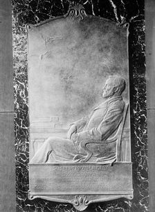 Langley, Samuel Pierpont, Secretary, Smithsonian Institute - Memorial Tablet in Entrance..., 1913. Creator: Harris & Ewing