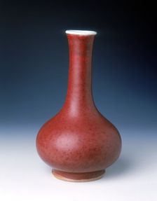 Langyao vase with crushed strawberry glaze, Kangxi period, Qing dynasty, China, 1662-1722. Creator: Unknown