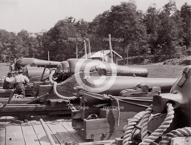 Land Battery of Naval Guns, 1861-65. Creator: Unknown.