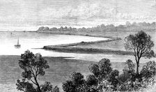 Land reclaiming works at Brading Haven, Isle of Wight, 1880. Creator: Unknown