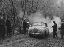 Land's End trial 1961, Austin A40 Somerset on Darracot Hill. Creator: Unknown