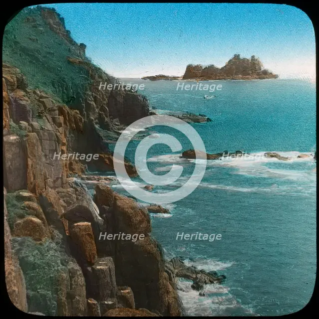 Land's End, Cornwall, late 19th or early 20th century. Artist: Church Army Lantern Department