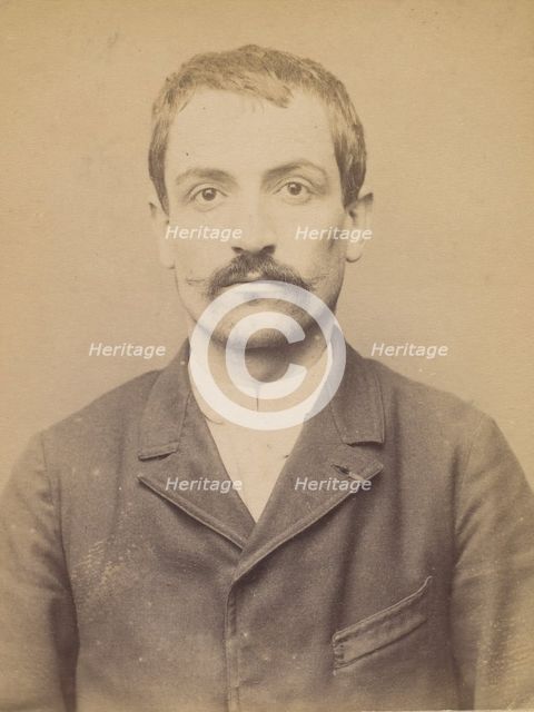 Landoin. Antoine, Eugène. 33 ans, né le 16/11/60 à Quincie (Rhône). Comptable. Anarchiste...., 1894. Creator: Alphonse Bertillon.