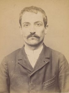 Landoin. Antoine, Eugène. 33 ans, né le 16/11/60 à Quincie (Rhône). Comptable. Anarchiste...., 1894. Creator: Alphonse Bertillon