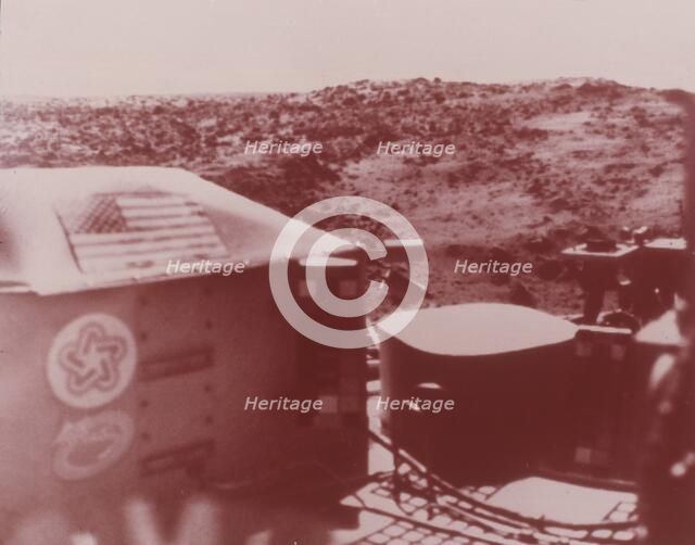 Lander and surface of Mars, Viking 1 Mission to Mars, 1976.  Creator: NASA.