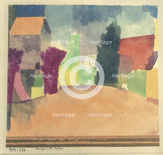 Landgut bei Fryburg (Country House Near Fribourg) , 1915. Creator: Klee, Paul (1879-1940).