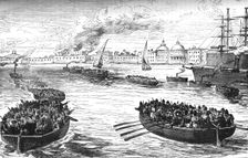 Landing Troops at the Khedive's Palace at Alexandria after the Bombardment 1882, (c1882-1885)