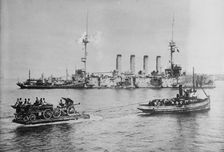 Landing a 155 mm gun at Sedd-ul [i.e., Sedd-el] Bahr, 1915. Creator: Bain News Service