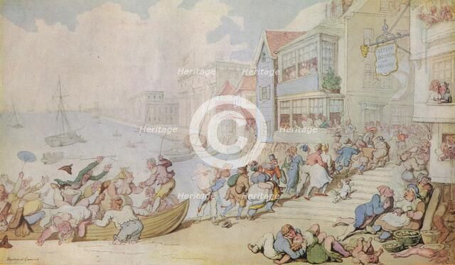 'Landing at Greenwich', c1780. Artist: Thomas Rowlandson.