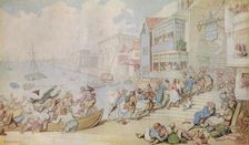Landing at Greenwich c1780. Artist: Thomas Rowlandson