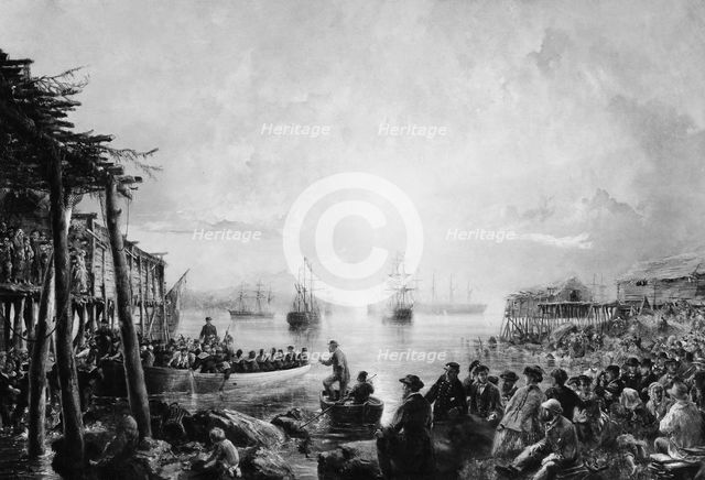 Landing at Newfoundland, ca. 1866. Creator: Robert Charles Dudley.