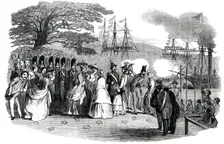 Landing, at Stockholm, of her Royal Highness the Princess Louisa..., 1850. Creator: Unknown