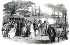 Landing, at Stockholm, of her Royal Highness the Princess Louisa..., 1850. Creator: Unknown