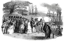 Landing, at Stockholm, of her Royal Highness the Princess Louisa..., 1850. Creator: Unknown