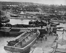 Landing beach at Sedd el Bahr, as British troops arrived on the Peninsula 1915