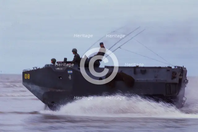 Landing craft, Falklands War, 1982. Creator: Luis Rosendo.