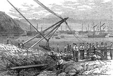Landing guns at Munden's Cove, 1874. Creator: Unknown