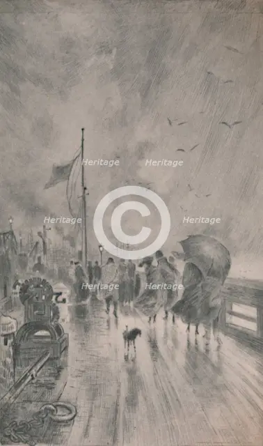 'Landing in England', 1879, (1946). Artist: Felix Hilaire Buhot.