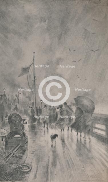 'Landing in England', 1879, (1946). Artist: Felix Hilaire Buhot.