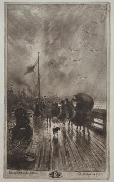 Landing in England, 1879. Creator: Félix Hilaire Buhot (French, 1847-1898)